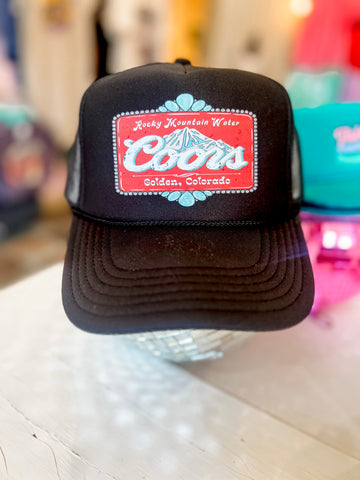 Coors Black Trucker Hat