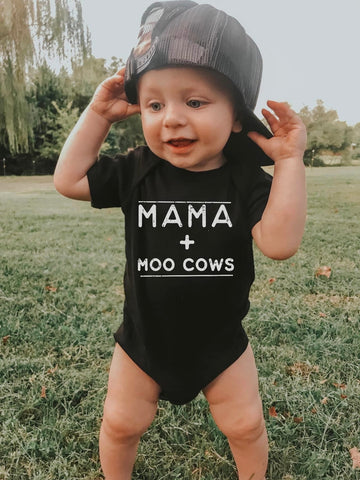 Mama+Moo Cows Onesie