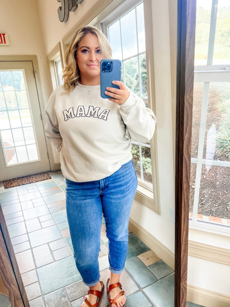 Mama Embroidered Pullover