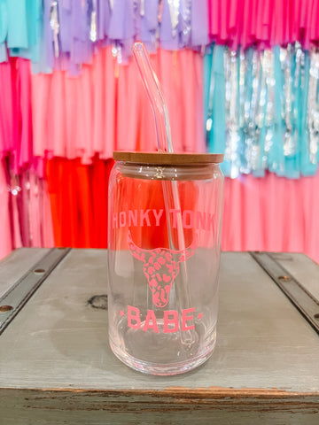 Honky Tonk Babe Glass Cup