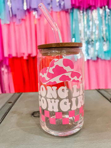Long Live Cowgirls Glass Cup