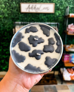 Cow Print Candle- Round