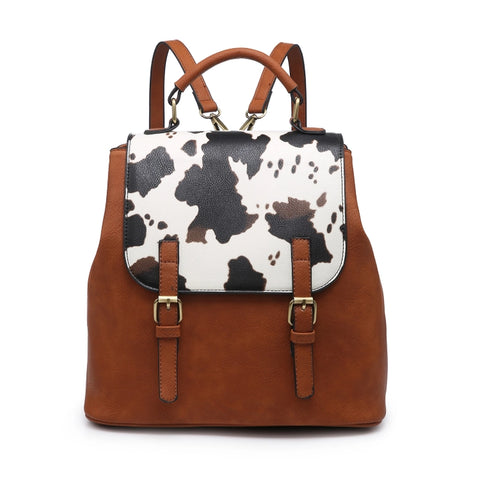 Cow Print Convertible Backpack